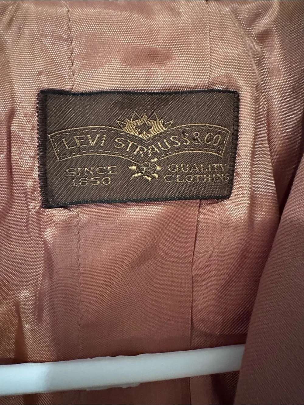 Vintage 1982 Levi’s Panatela Action Blazer Jacket in Dusty Rose. Large. Unisex.